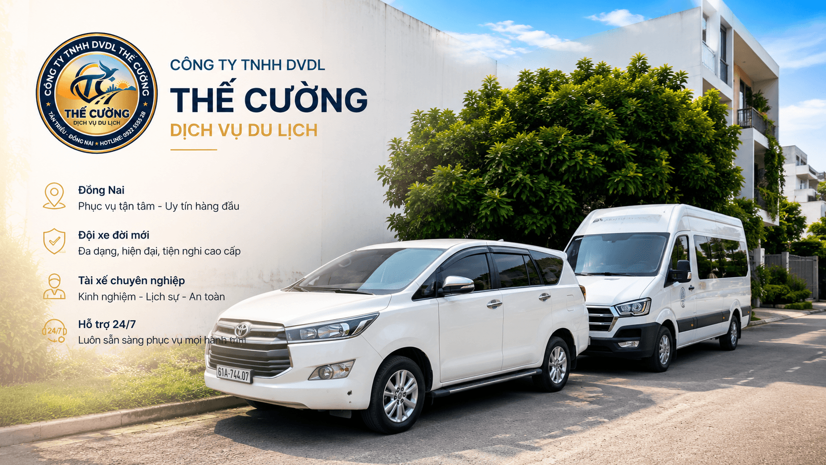Giới thiệu đội xe du lịch Nhà xe Thế Cường tại Biên Hòa